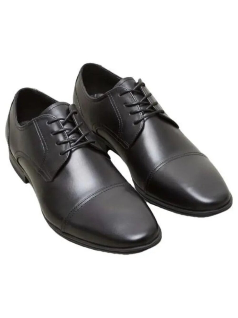 Kenneth Cole Size US 11 DETER MIN Black Leather Cap Toe Oxfords Mens w/ Box